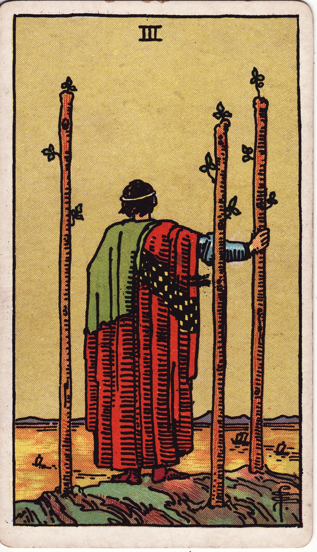 Trei de Bâte — Rider–Waite–Smith