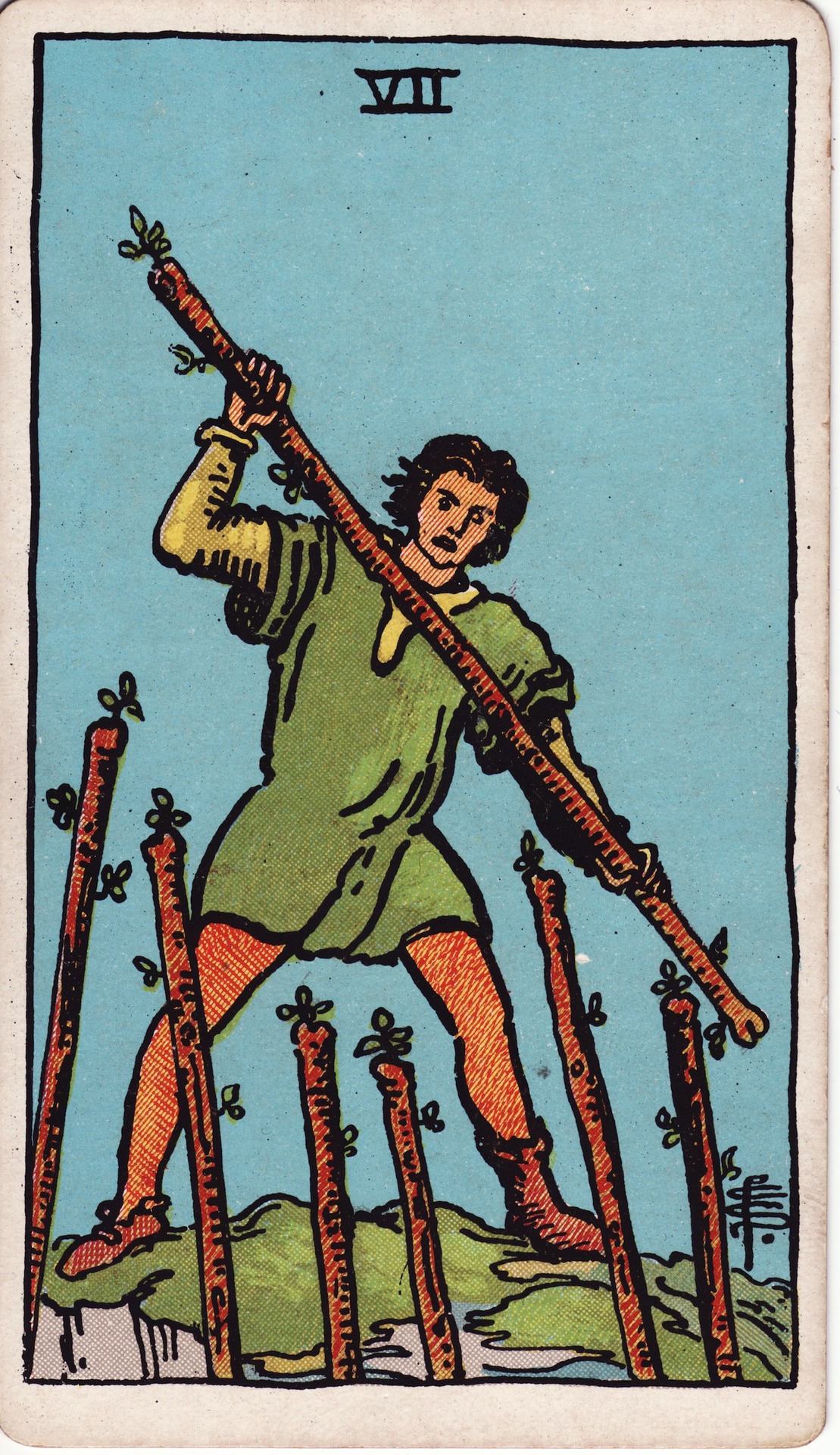 Șapte de Bâte — Rider–Waite–Smith