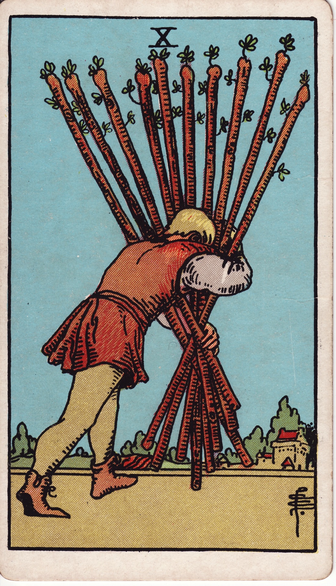 Zece de Bâte — Rider–Waite–Smith