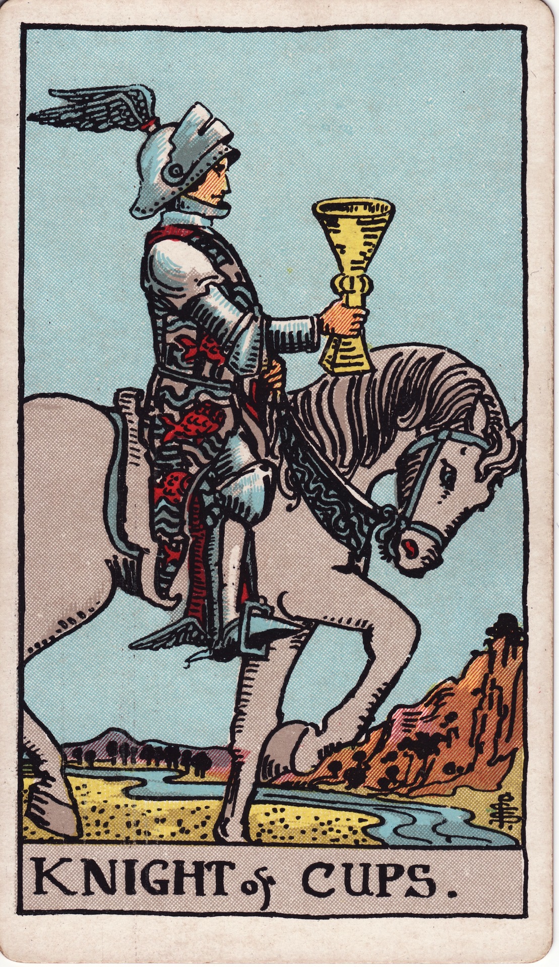 Cavalerul de Cupe — Rider–Waite–Smith