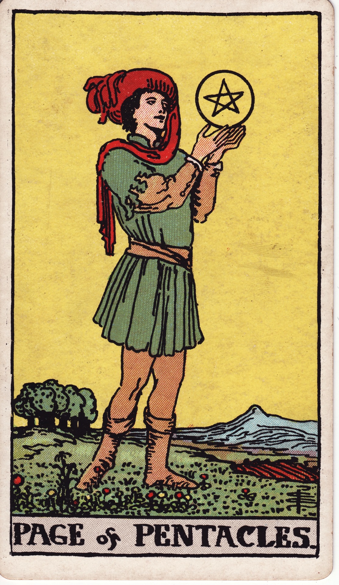 Valetul de Monede — Rider–Waite–Smith